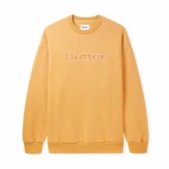 Butter Goods Store 40 Cord Logo Crewneck, Sorbet
