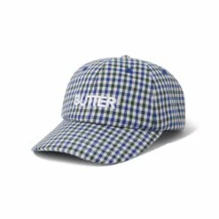 Butter Goods Store 38 Gingham 6 Panel Cap, Fern / Blue