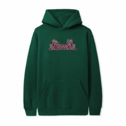 Notes Embroidered Pullover, Forest Green
