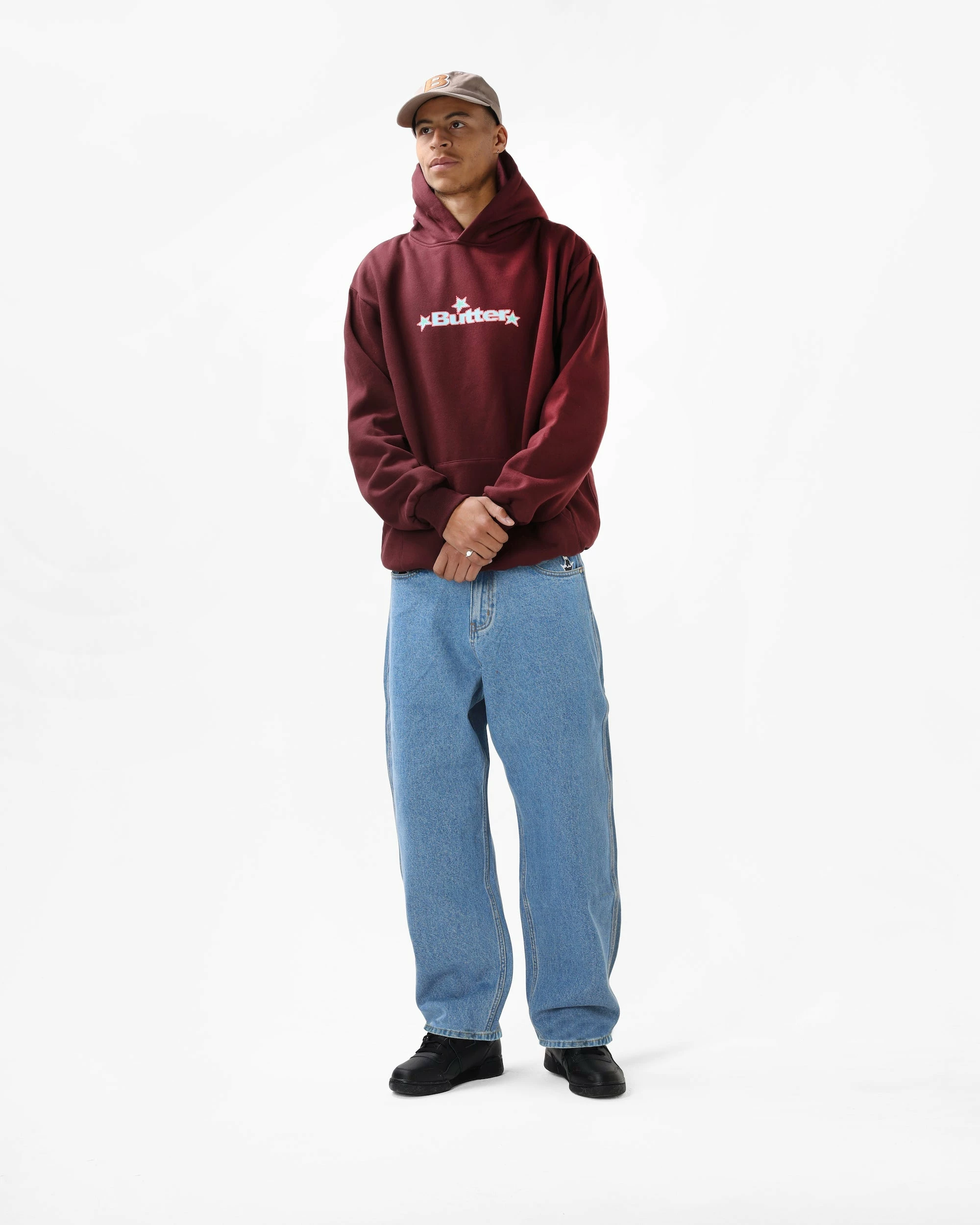 B Logo 6 Panel Cap, Khaki 4 B Logo 6 Panel Cap, Khaki - Image 2