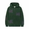 Tour Zip-Thru Hood, Dark Green -Butter Goods Store TourZipUpHoodDarkGreen1