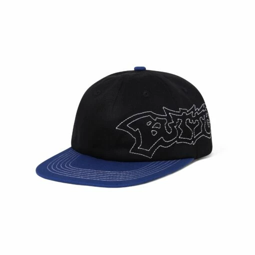 Yard 6 Panel Cap, Black / Royal Blue 1 Yard 6 Panel Cap, Black / Royal Blue -Butter Goods Store Yard6PanelCapBlack RoyalBlue